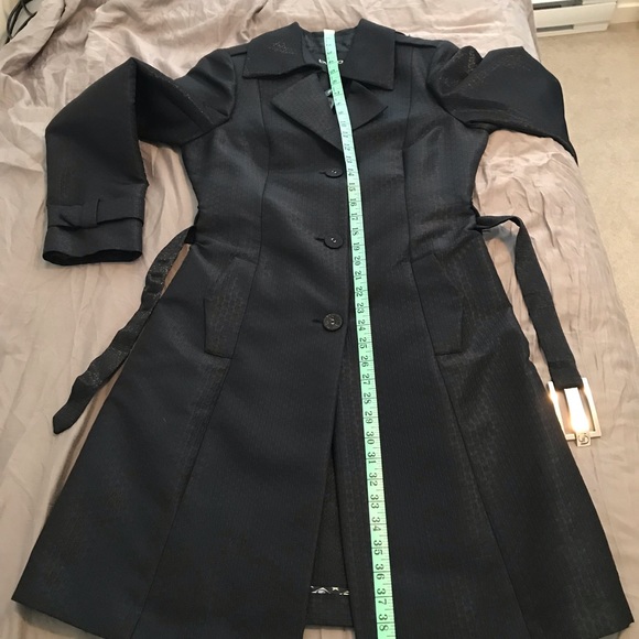 Byblos| Navy Women’s Trench Coat ~ size 8 - Picture 10 of 15